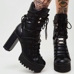 Dolls Kill Combat/Moto Boots